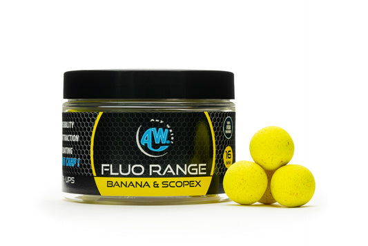 Fluo Pop-Ups Boilies Banana & Scopex - 16 mm