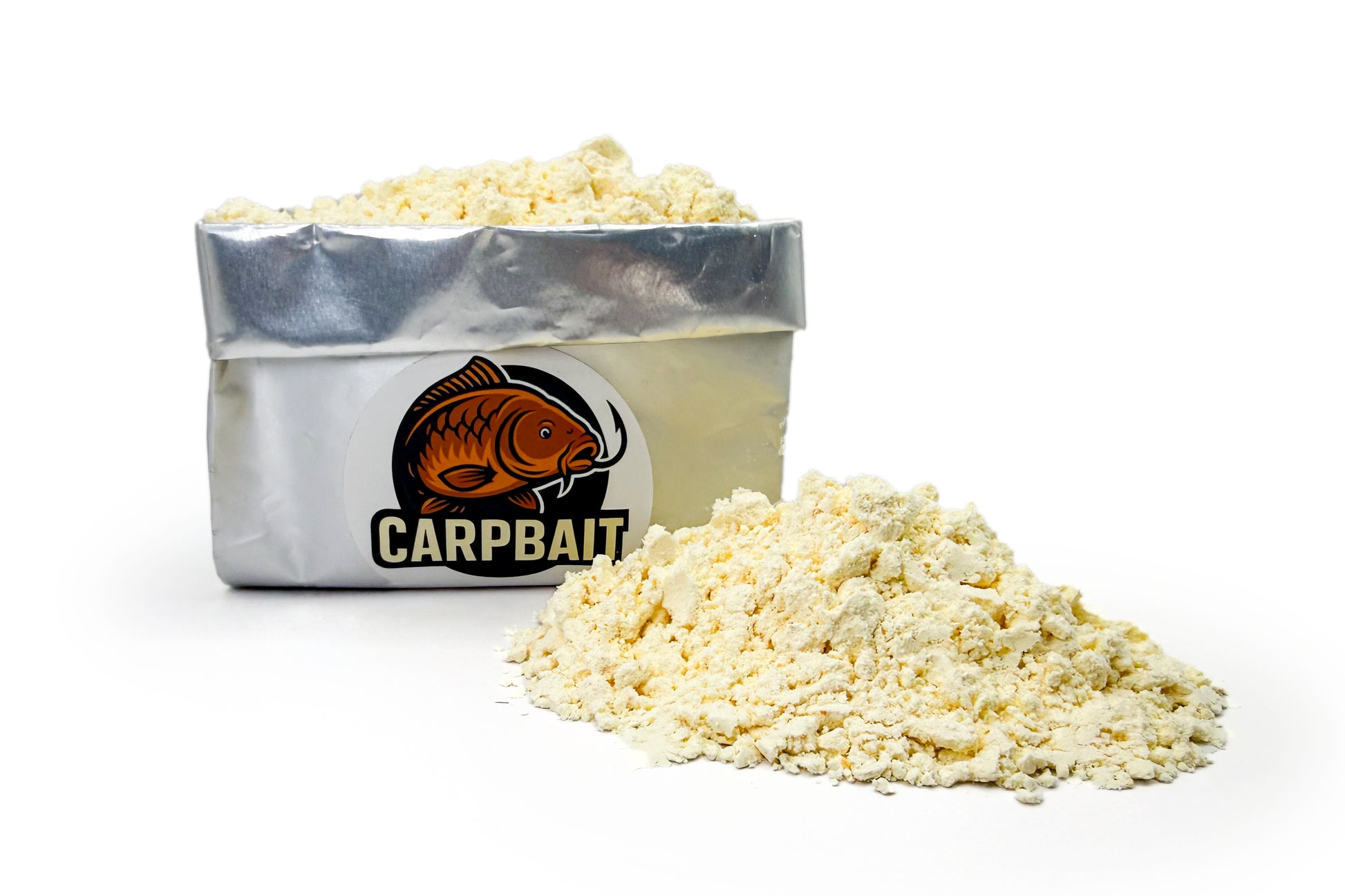 Proteina albumina uovo Carpbait in confezione con farina bianca per esche carpe
