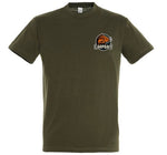 maglietta carpbait con logo del brand. colore verde militare